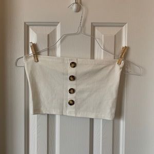 button up tube top